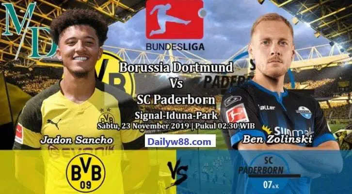 Soi kèo Borussia Dortmund vs SC Paderborn 02h30' ngày 23/11/2019