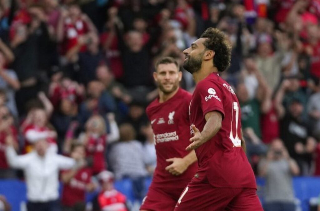 Mohamed Salah của Liverpool ăn mừng