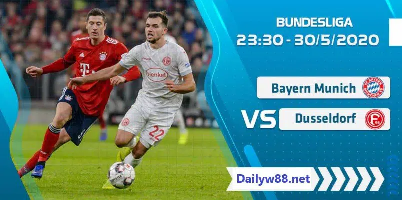 Soi kèo Bayern Munich vs Fortuna Dusseldorf lúc 23h30' ngày 30/5/2020
