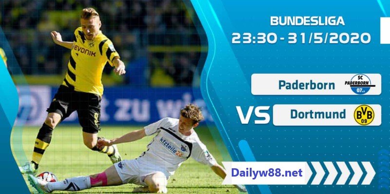 Soi kèo SC Paderborn vs Borussia Dortmund 23h30' ngày 31/5/2020