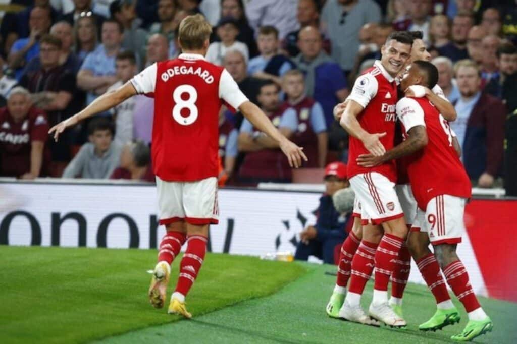 Các cầu thủ Arsenal ăn mừng (c) Ảnh AP