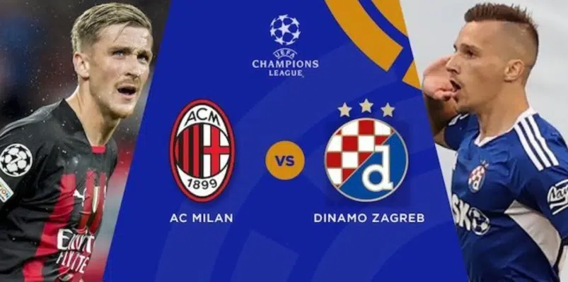 soi kèo trận AC Milan vs Dinamo Zagreb 23h45 ngày 14/9/2022